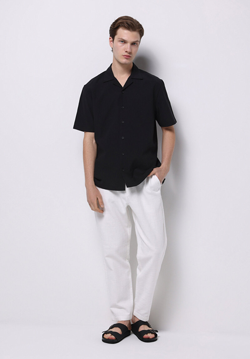 Показати інформацію про Сорочка З Коротким Рукавом Чоловіча Чорна  Cl1074590