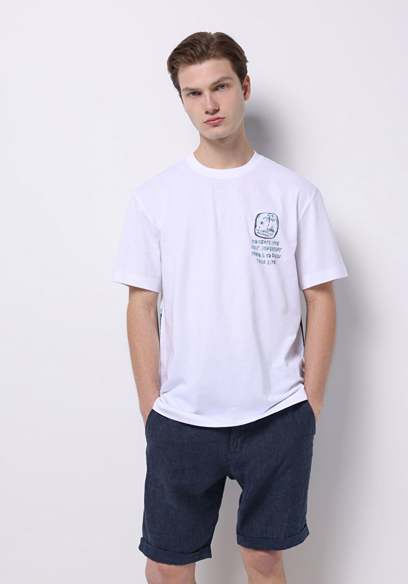 Зображення Футболка З Коротким Рукавом Чоловіча Біла  Cl1074719