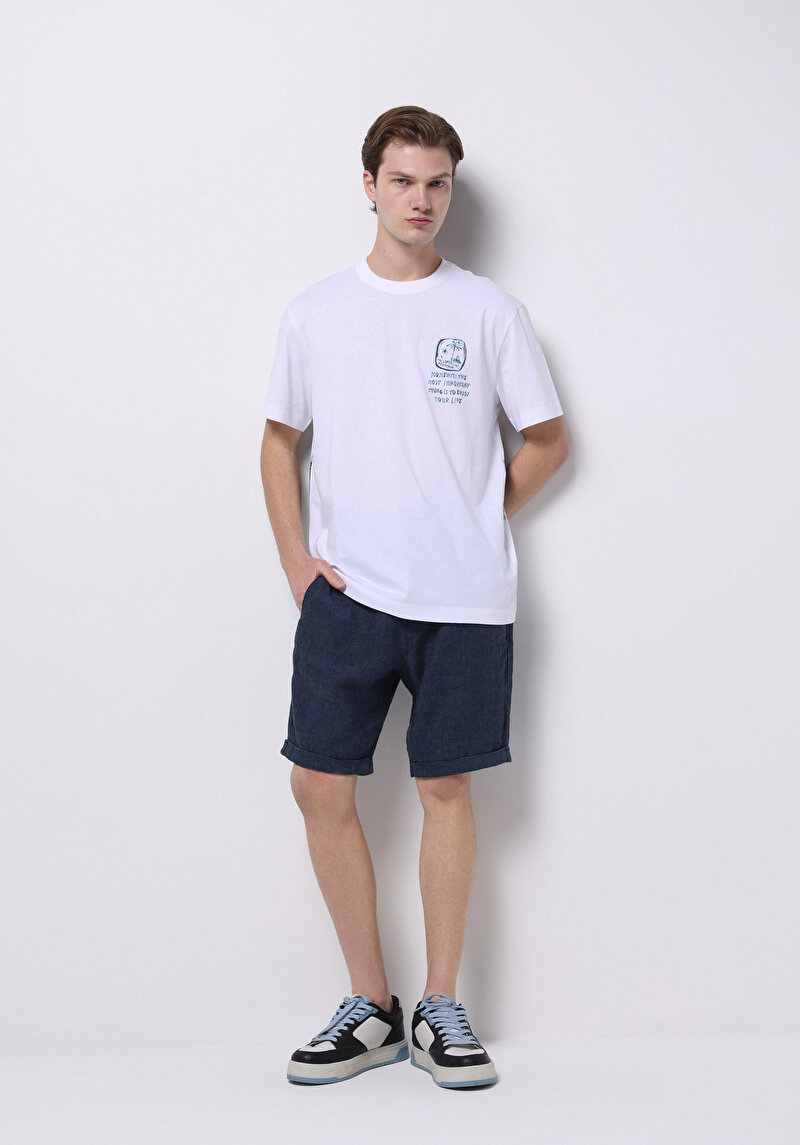 Показати інформацію про Футболка З Коротким Рукавом Чоловіча Біла  Cl1074719