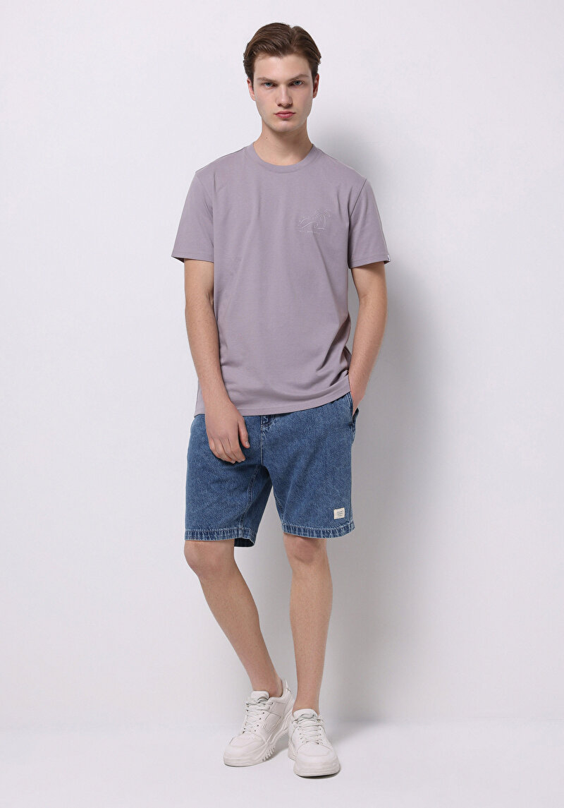 Показати інформацію про Футболка З Коротким Рукавом Чоловіча Фіолетова  Cl1074811