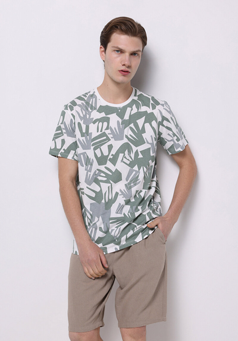 Зображення Футболка З Коротким Рукавом Чоловіча Зелена  Cl1075022