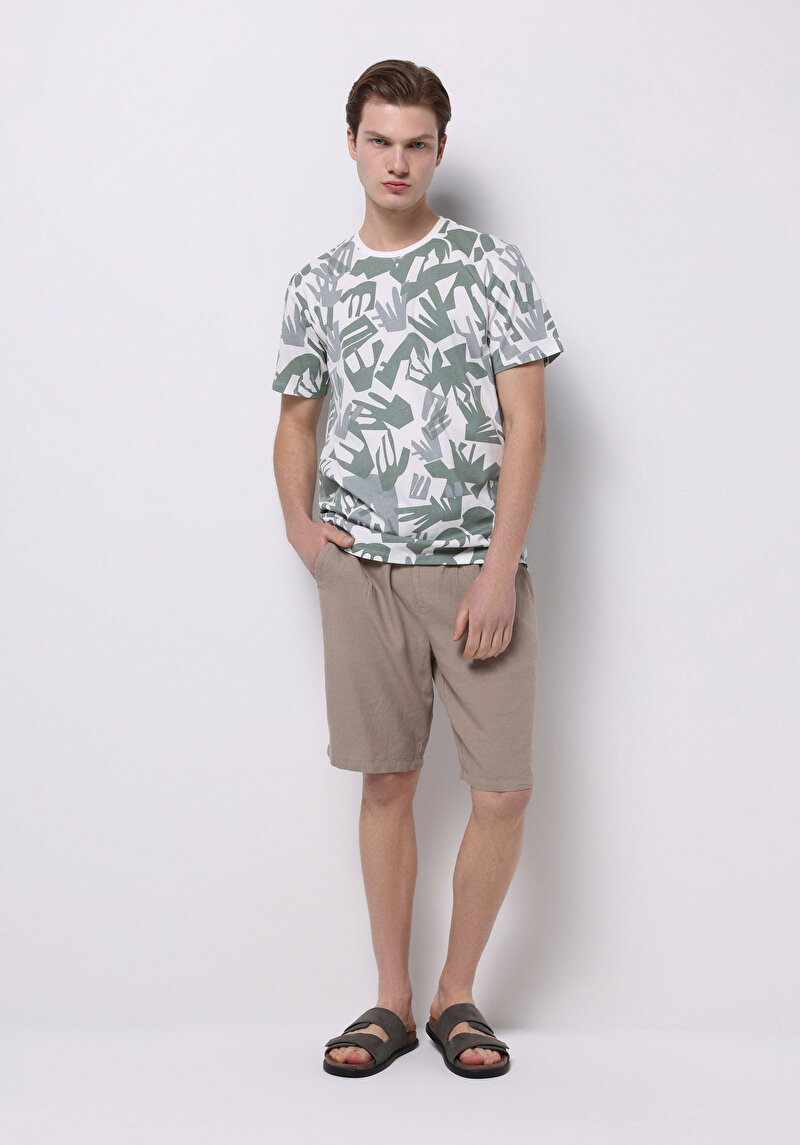 Показати інформацію про Футболка З Коротким Рукавом Чоловіча Зелена  Cl1075022