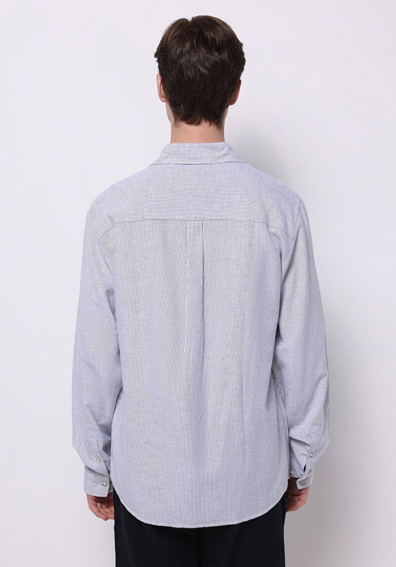 Показати інформацію про Сорочка З Довгим Рукавом Чоловіча Синя  Cl1075181