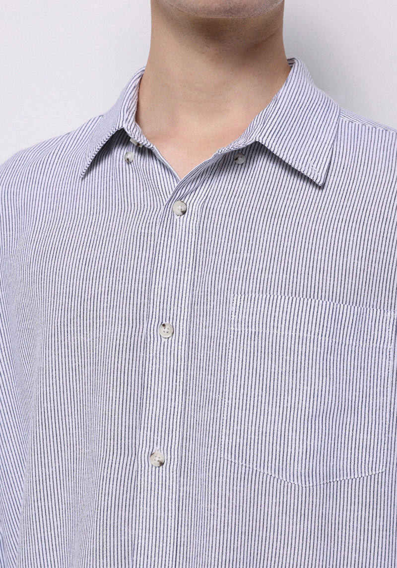 Показати інформацію про Сорочка З Довгим Рукавом Чоловіча Синя  Cl1075181