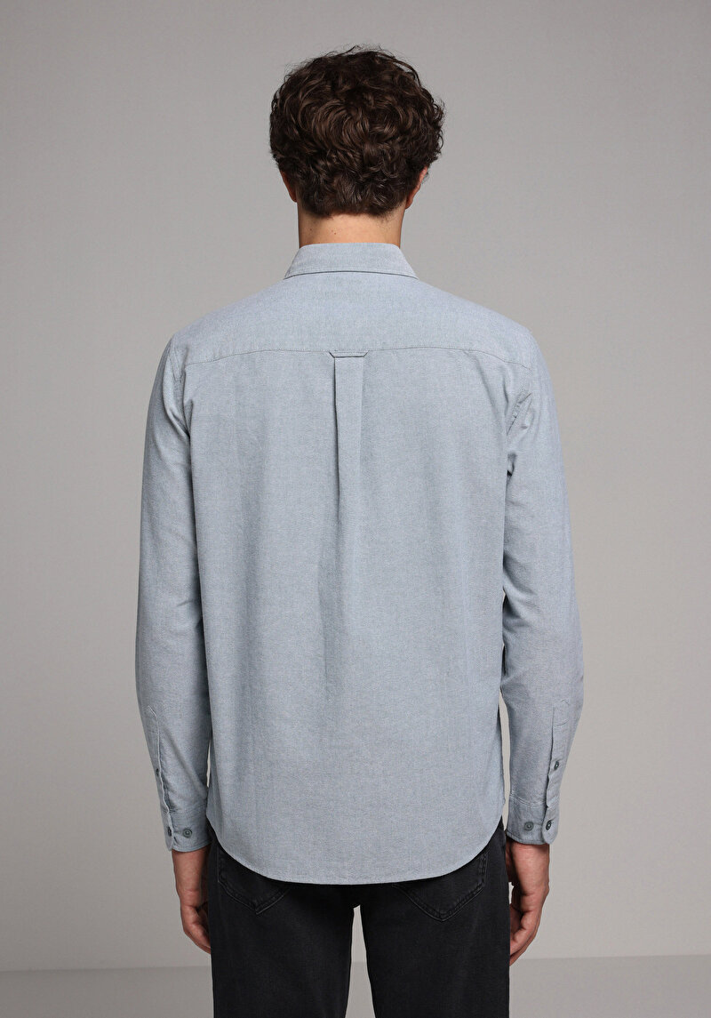 Зображення Сорочка З Довгим Рукавом Чоловіча Зелена Cl1073845