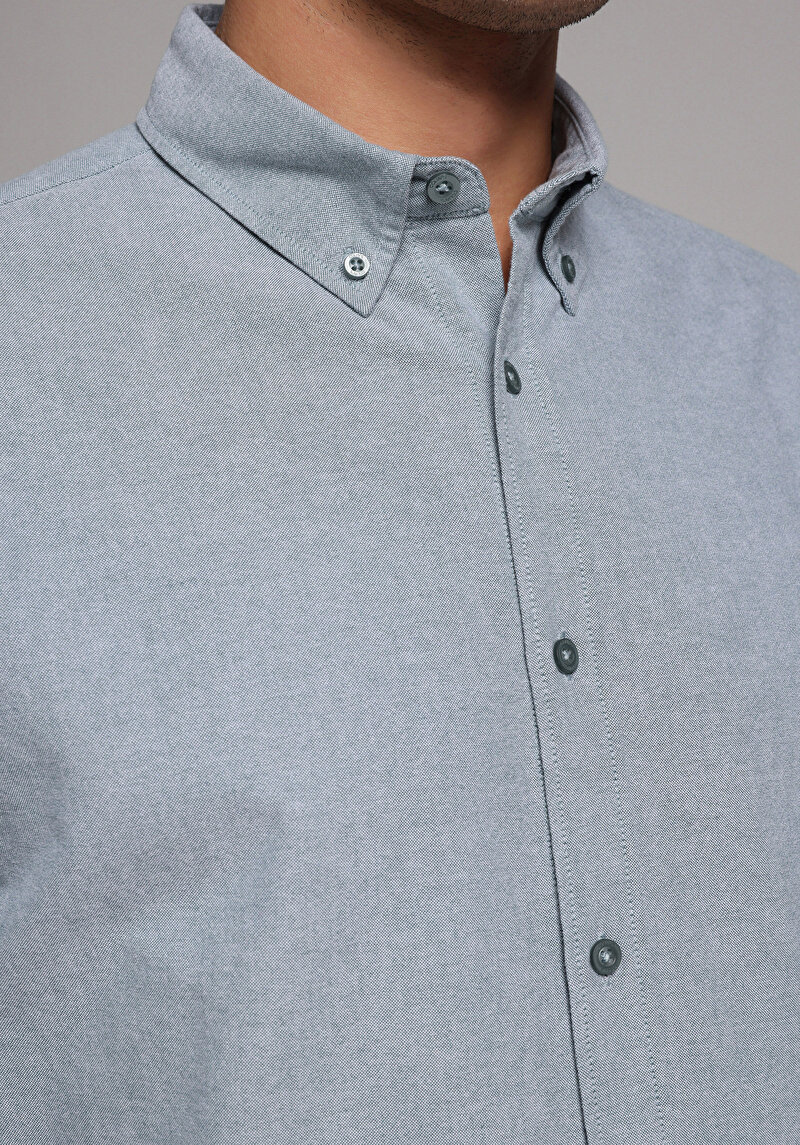 Зображення Сорочка З Довгим Рукавом Чоловіча Зелена Cl1073845