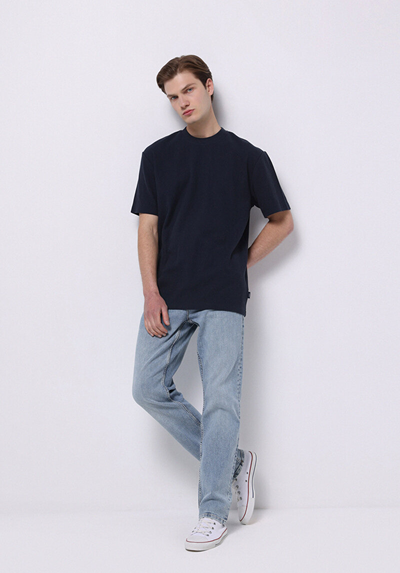 Зображення 044 Karl Джинси Чоловічі Блакитні Прямого Крою Cl1072984