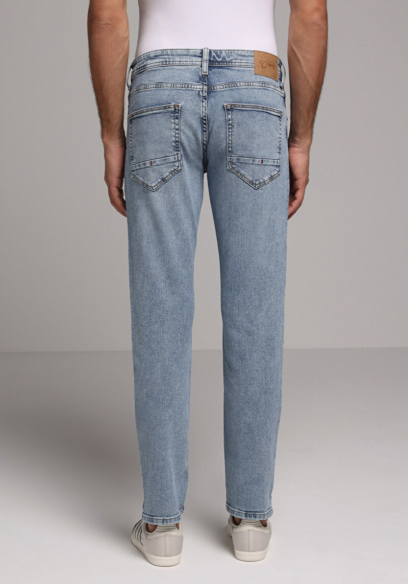Зображення 044 Karl Джинси Чоловічі Блакитні Прямого Крою Cl1072984