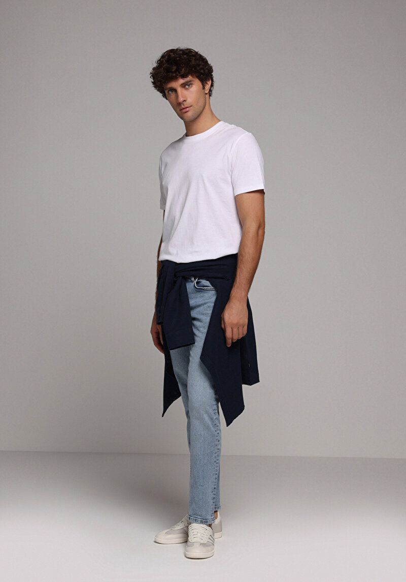 Зображення 044 Karl Джинси Чоловічі Блакитні Прямого Крою Cl1072984