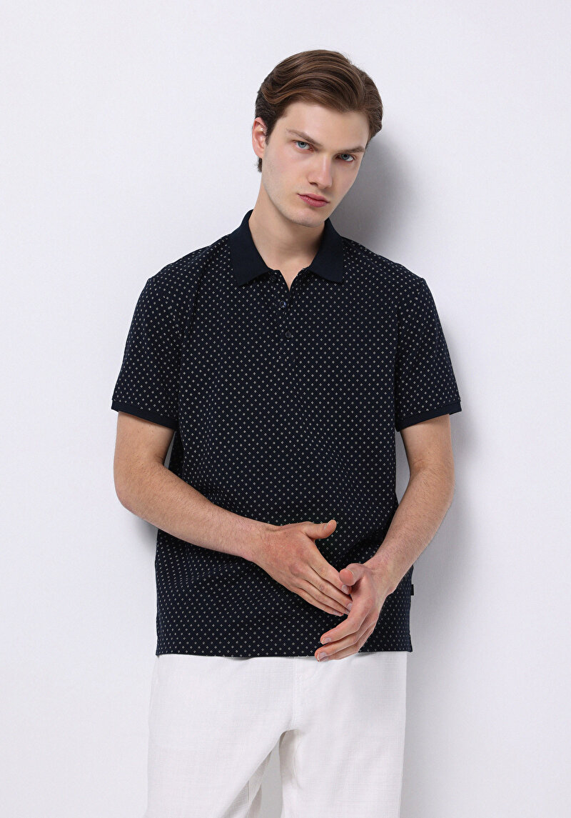 Зображення Поло З Коротким Рукавом Чоловіче Синє  Cl1074041