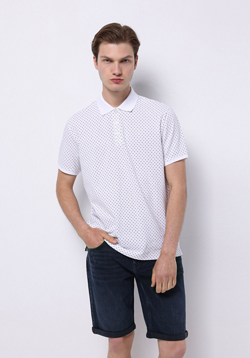 Зображення Поло З Коротким Рукавом Чоловіче Біле  Cl1074041