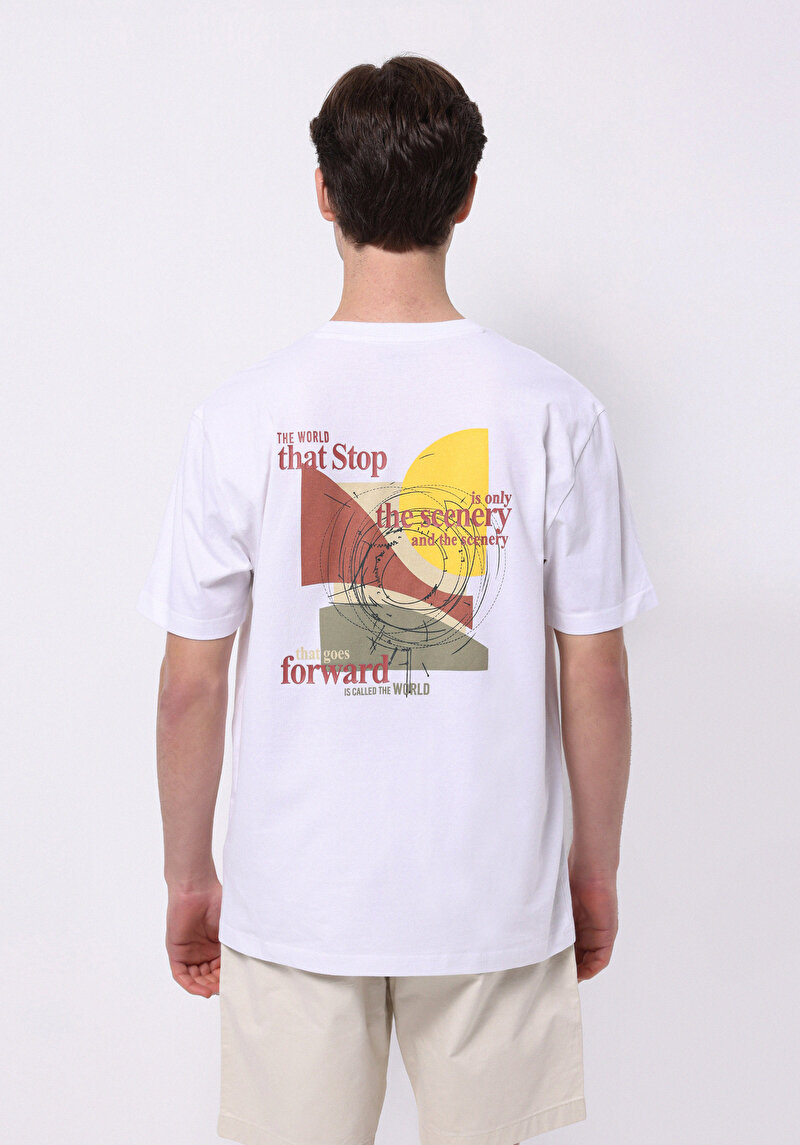 Показати інформацію про Футболка З Коротким Рукавом Чоловіча Біла  Cl1074124