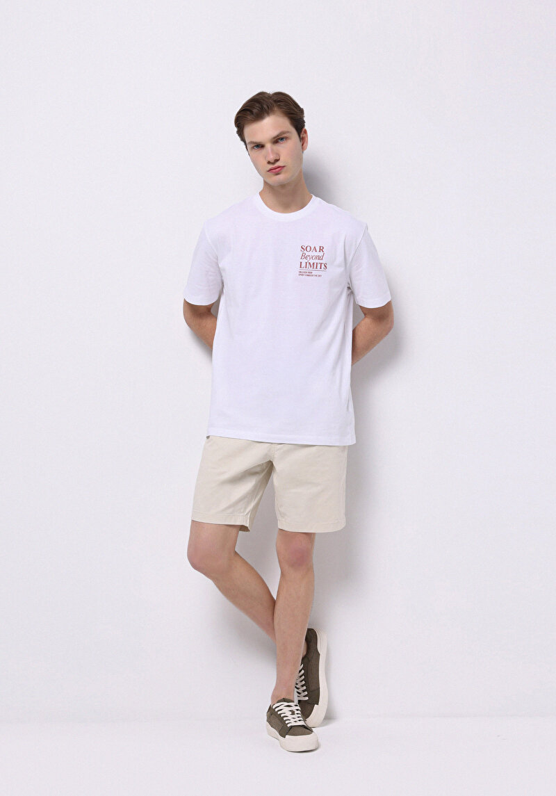 Показати інформацію про Футболка З Коротким Рукавом Чоловіча Біла  Cl1074124