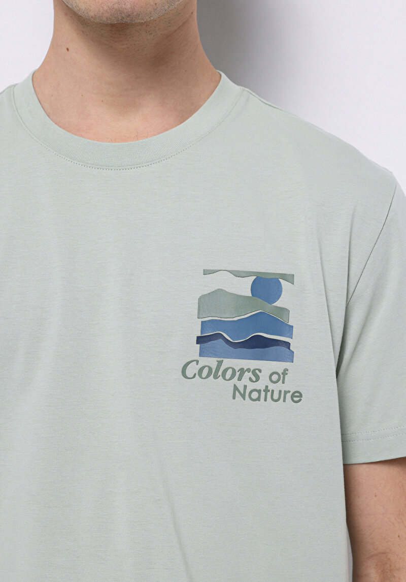 Показати інформацію про Футболка З Коротким Рукавом Чоловіча Бірюзова  Cl1074126