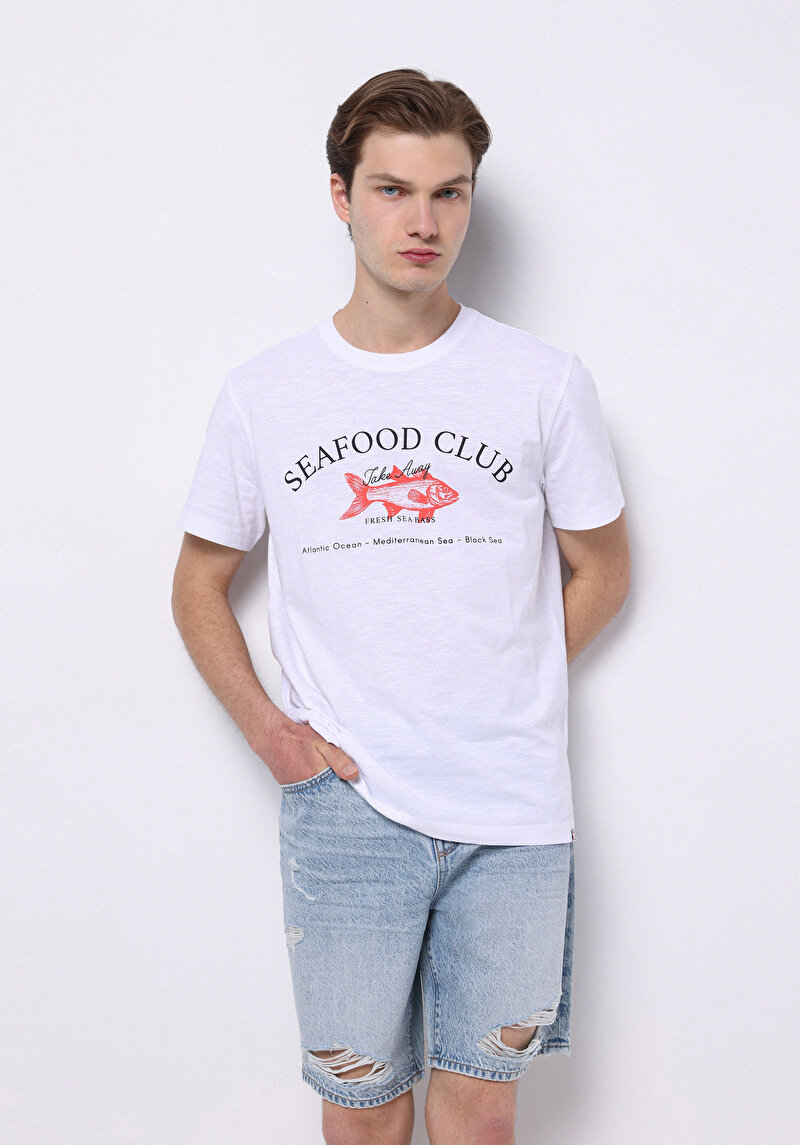 Зображення Футболка З Коротким Рукавом Чоловіча Біла  Cl1074223