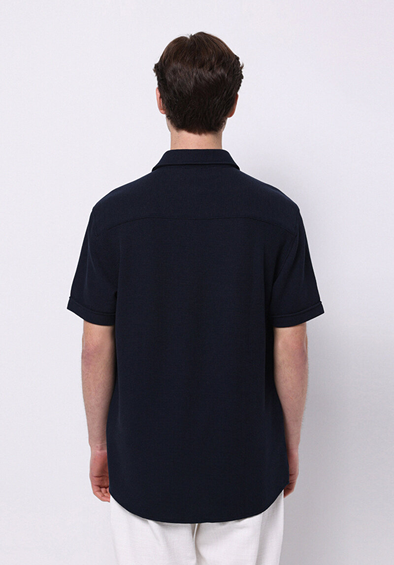 Показати інформацію про Сорочка З Коротким Рукавом Чоловіча Синя  Cl1074492