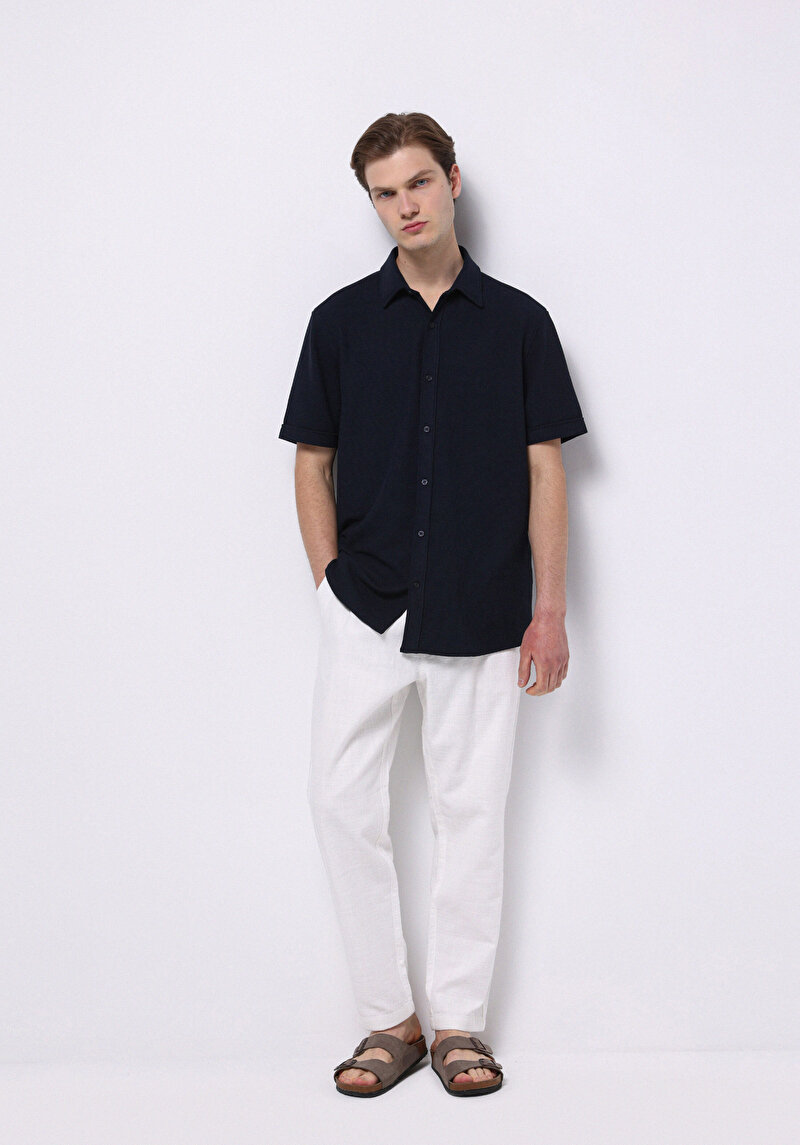 Показати інформацію про Сорочка З Коротким Рукавом Чоловіча Синя  Cl1074492