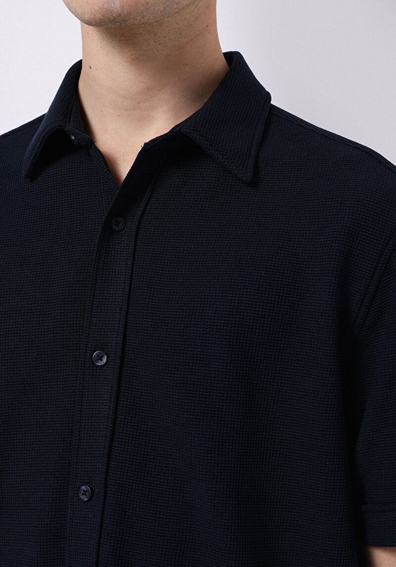 Показати інформацію про Сорочка З Коротким Рукавом Чоловіча Синя  Cl1074492