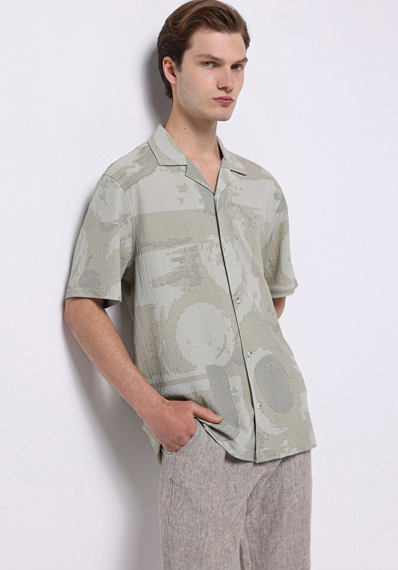 Зображення Сорочка З Коротким Рукавом Чоловіча Зелена Cl1074519