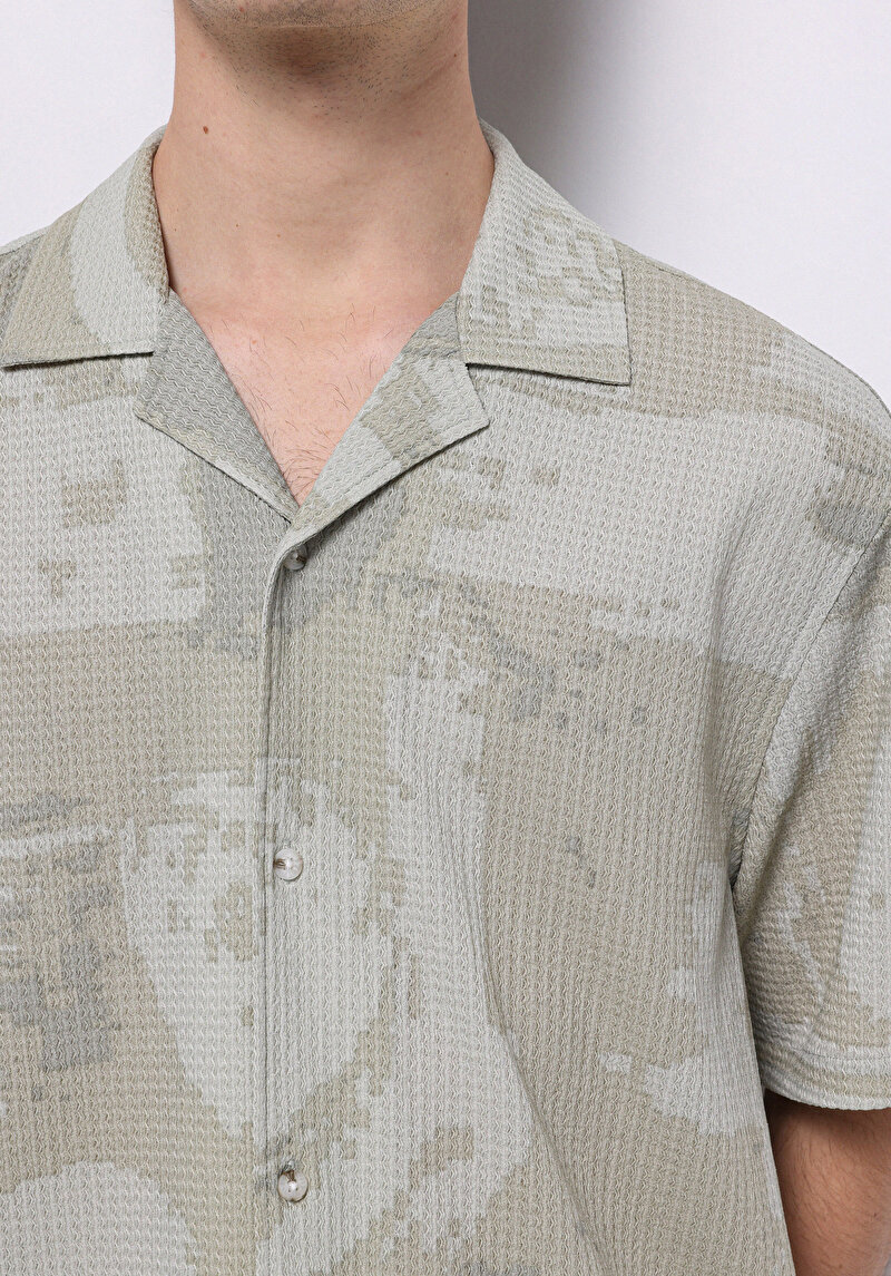 Зображення Сорочка З Коротким Рукавом Чоловіча Зелена Cl1074519