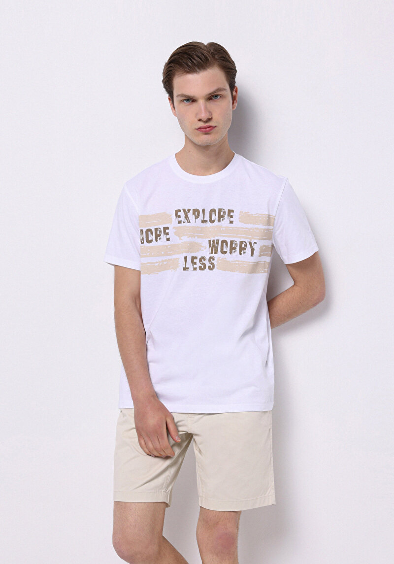 Зображення Футболка З Коротким Рукавом Чоловіча Біла  Cl1074709