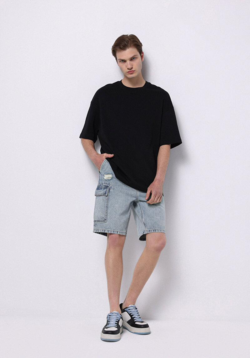 Показати інформацію про Шорти Чоловічі Блакитні  Cl1074776