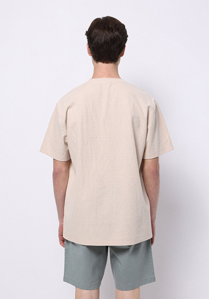 Показати інформацію про Футболка З Коротким Рукавом Чоловіча Бежева  Cl1074855