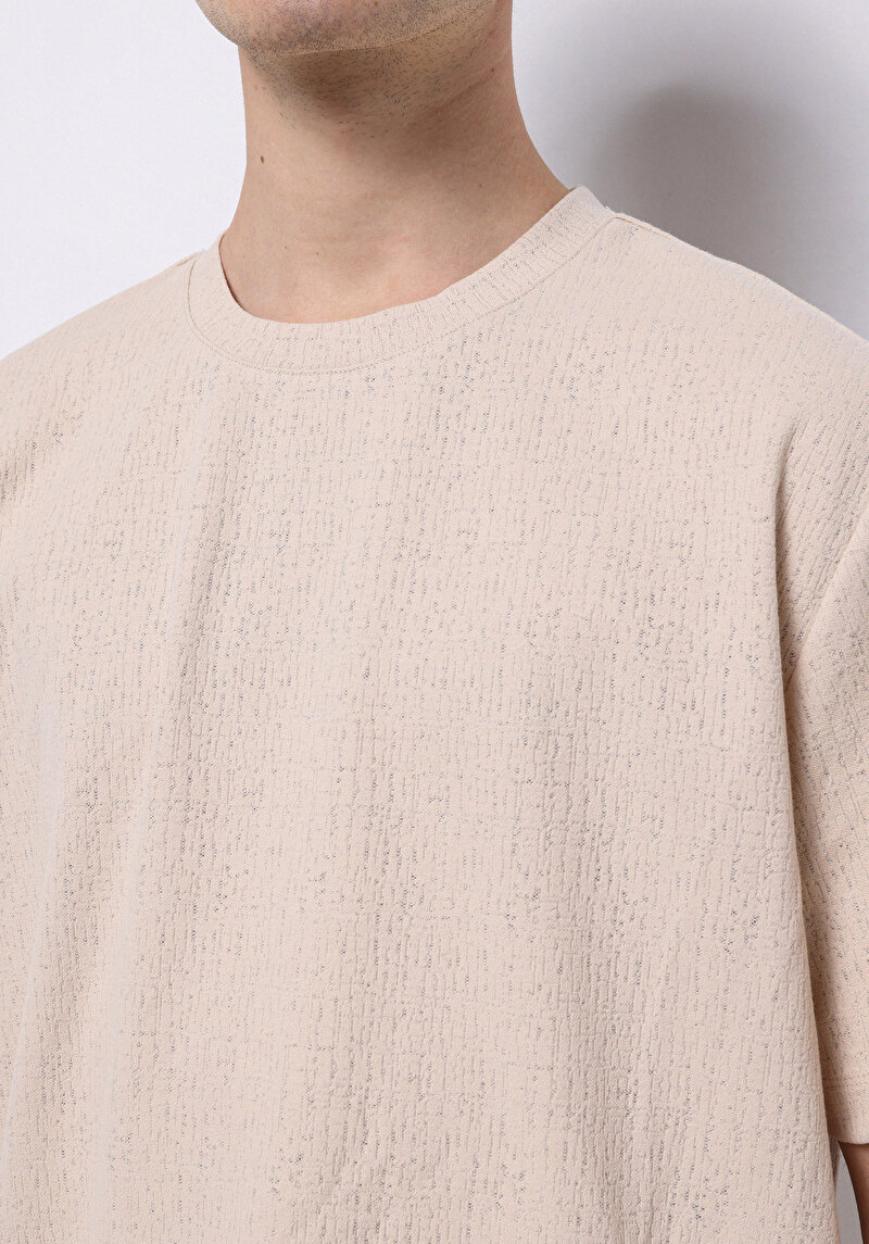 Показати інформацію про Футболка З Коротким Рукавом Чоловіча Бежева  Cl1074855