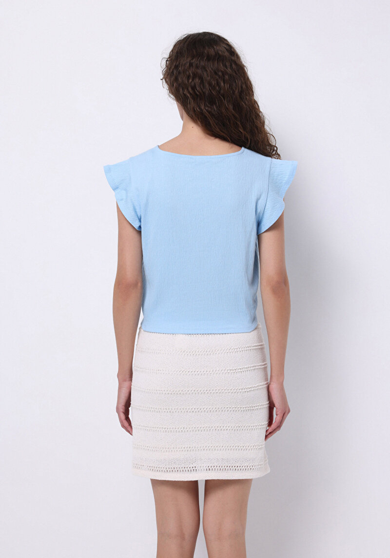 Зображення Сорочка З Коротким Рукавом Жіноча Блакитна Cl1074600