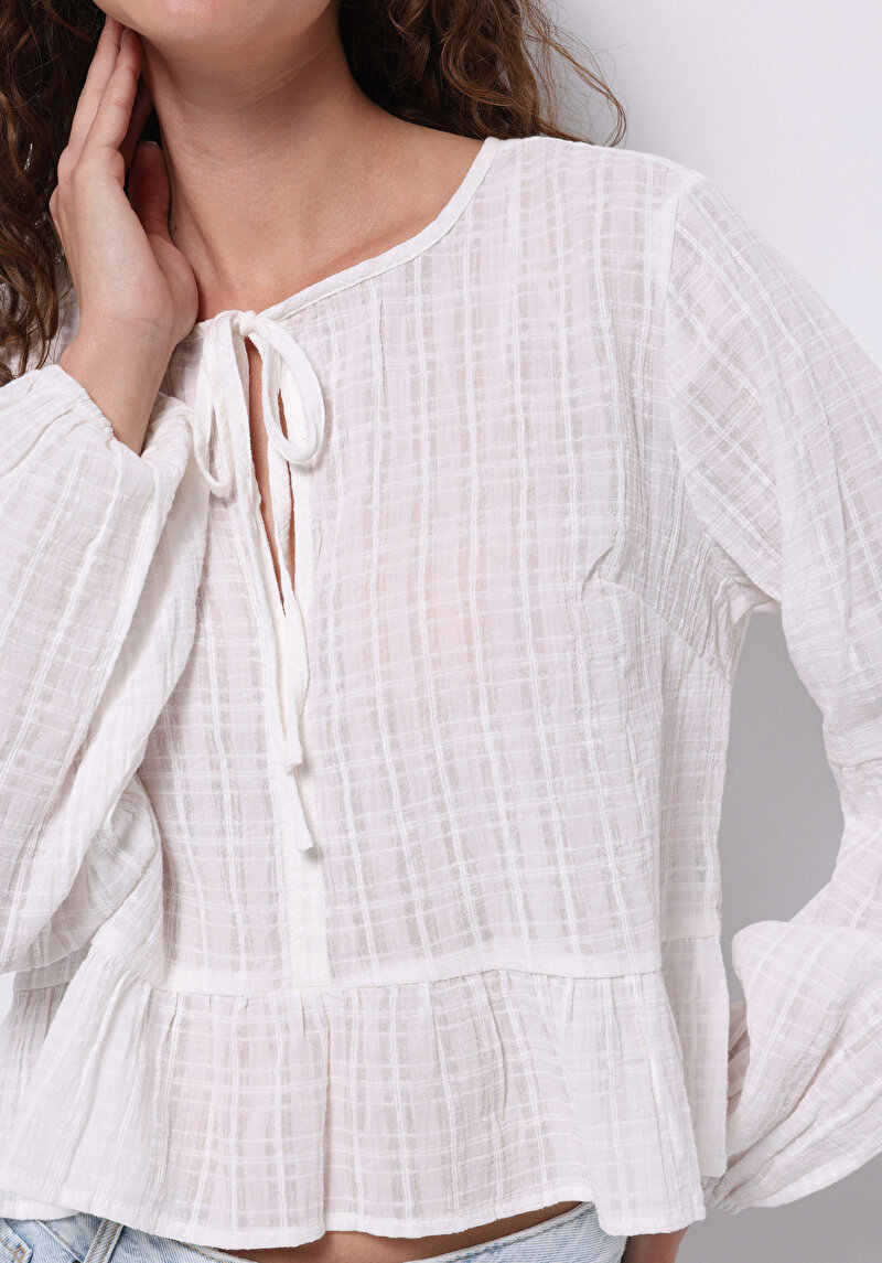 Показати інформацію про Сорочка З Довгим Рукавом Жіноча Біла  Cl1074623