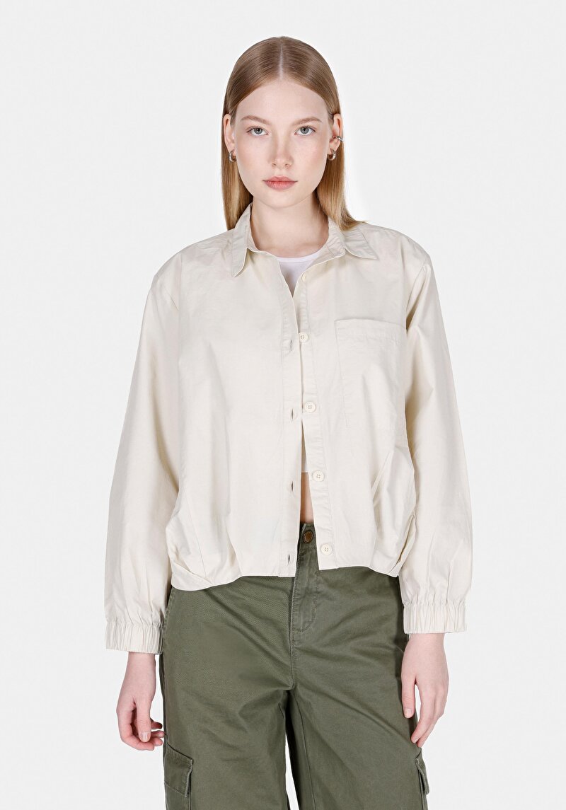 Зображення Сорочка З Довгим Рукавом Жіноча Бежева  Cl1073119