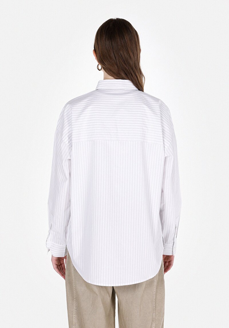 Показати інформацію про Сорочка З Довгим Рукавом Жіноча Біла  Cl1073325