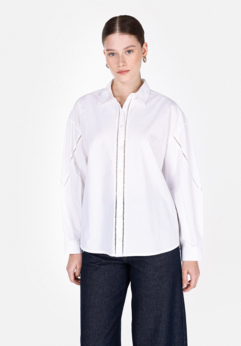 Зображення Сорочка З Довгим Рукавом Жіноча Біла Cl1073690