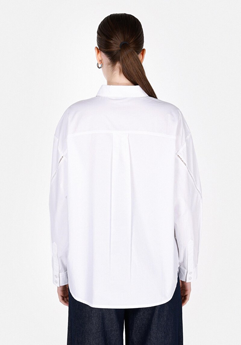 Показати інформацію про Сорочка З Довгим Рукавом Жіноча Біла  Cl1073690