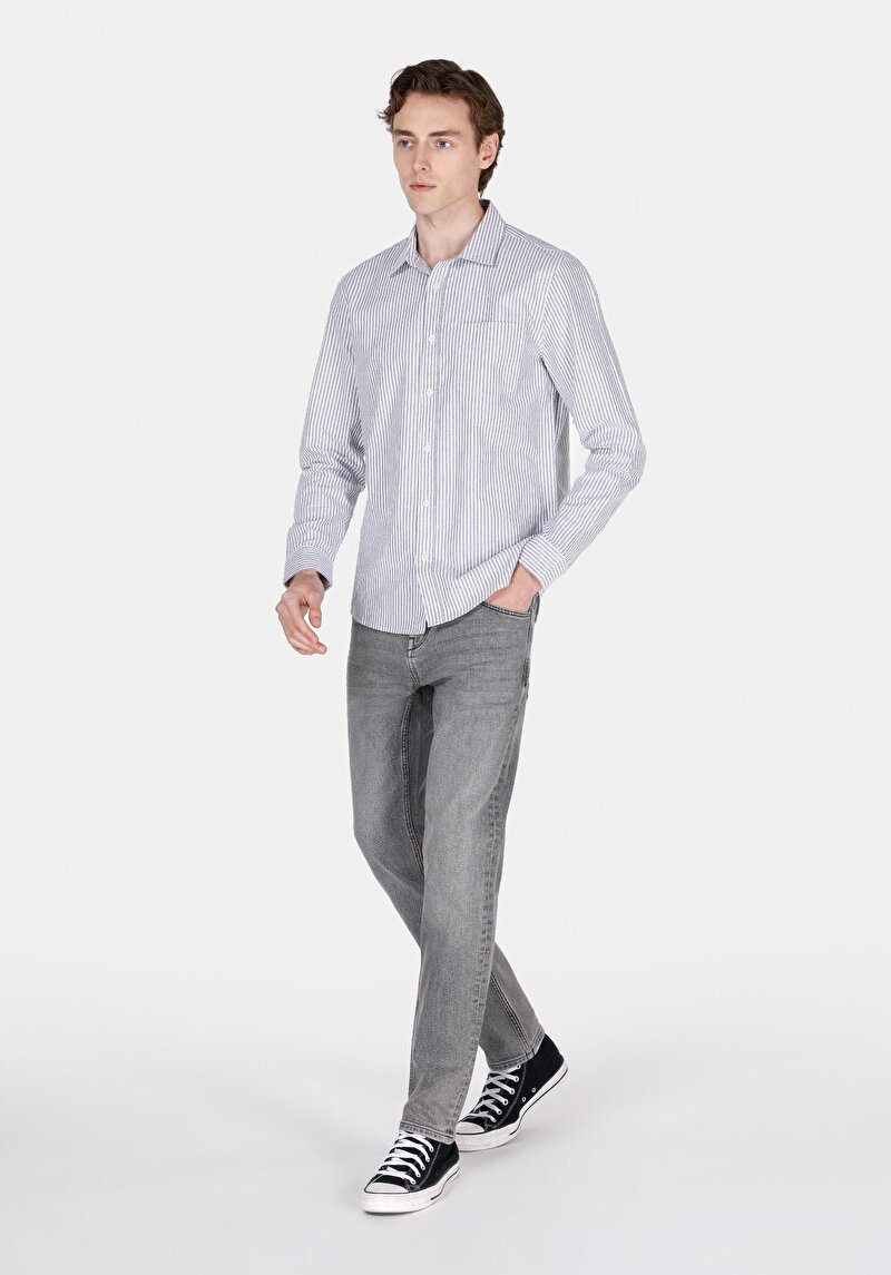 Зображення Сорочка З Довгим Рукавом Чоловіча Сіра Cl1074004