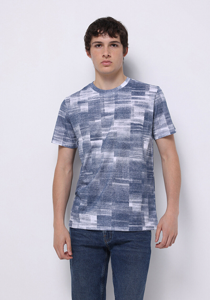 Зображення Футболка З Коротким Рукавом Чоловіча Блакитна  Cl1072923