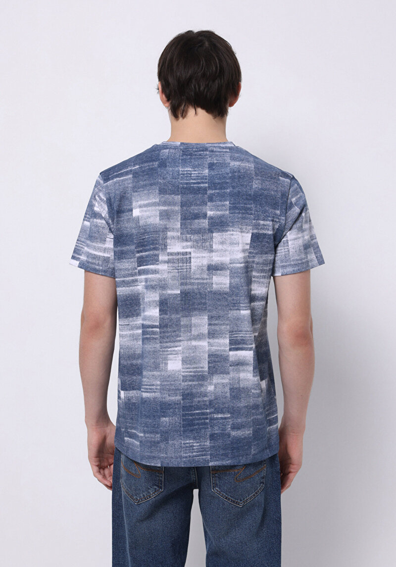 Показати інформацію про Футболка З Коротким Рукавом Чоловіча Блакитна  Cl1072923