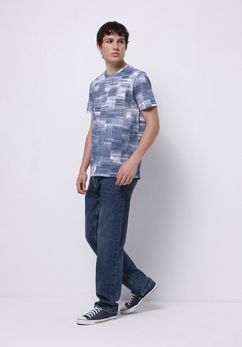 Показати інформацію про Футболка З Коротким Рукавом Чоловіча Блакитна  Cl1072923