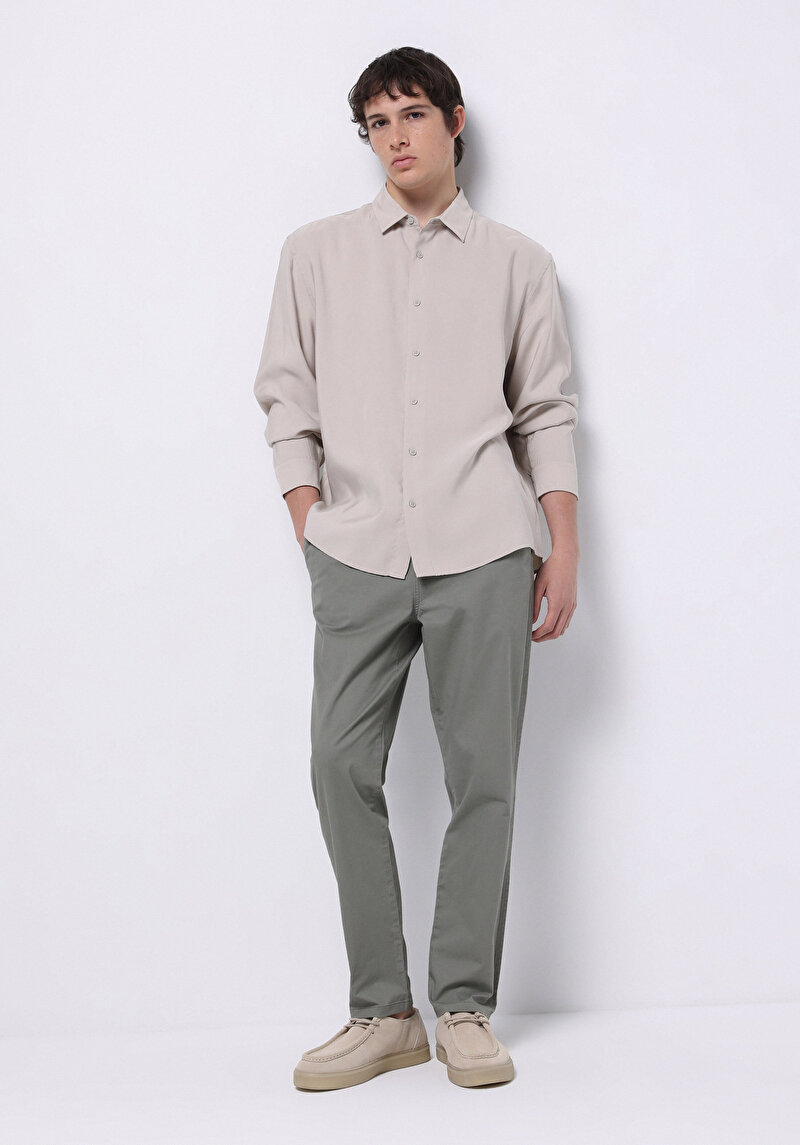 Зображення Сорочка З Довгим Рукавом Чоловіча Бежева Cl1074507