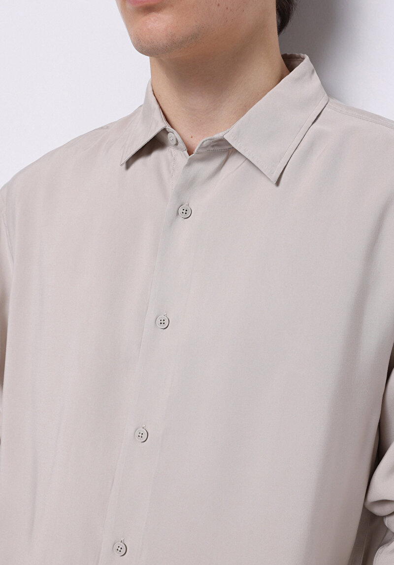 Зображення Сорочка З Довгим Рукавом Чоловіча Бежева Cl1074507