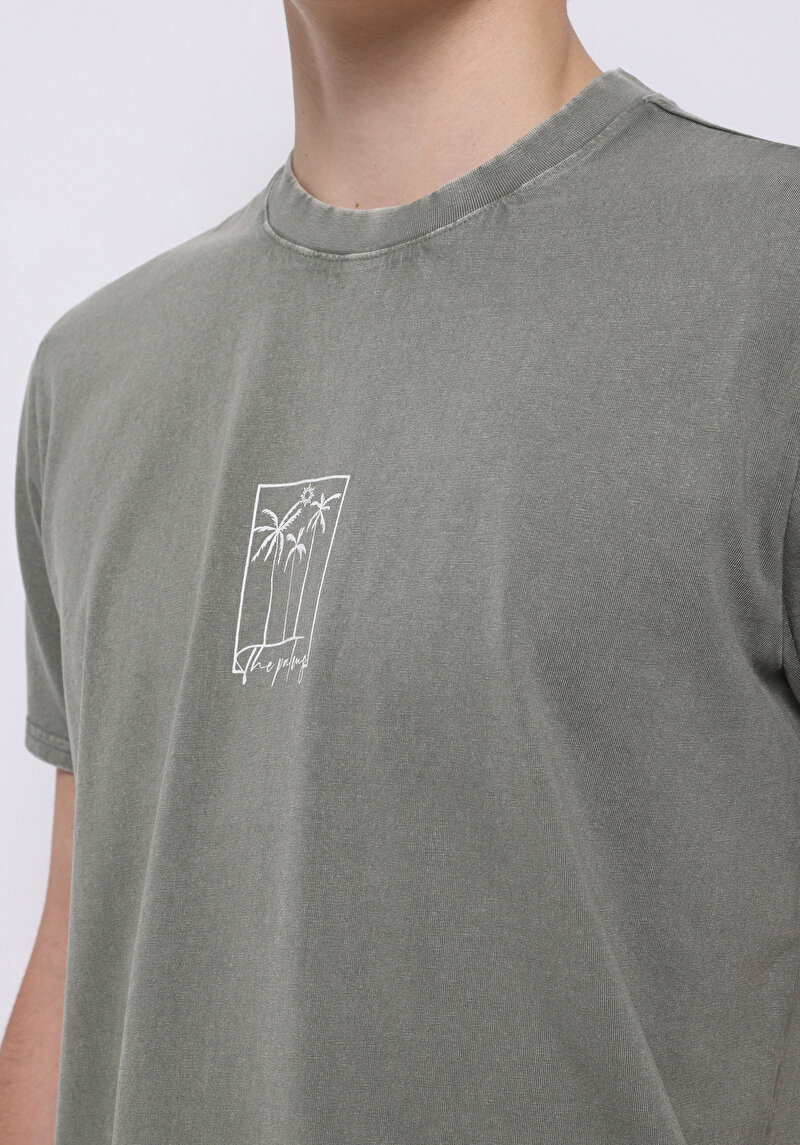 Показати інформацію про Футболка З Коротким Рукавом Чоловіча Зелена  Cl1074699