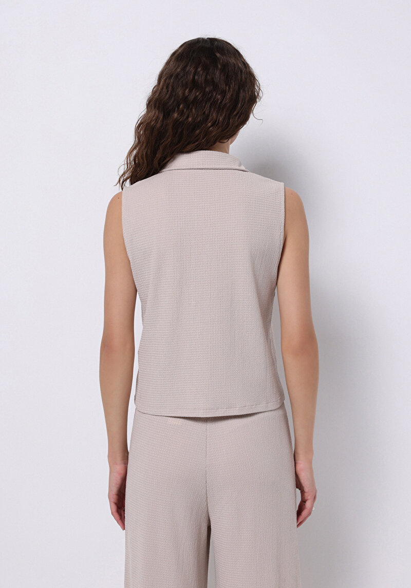 Показати інформацію про Сорочка З Коротким Рукавом Жіноча Бежева  Cl1074279