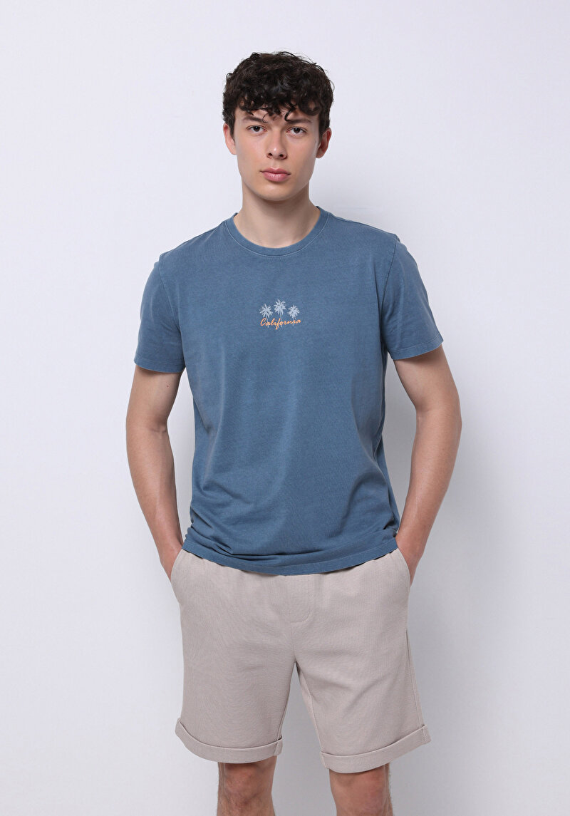 Зображення Футболка З Коротким Рукавом Чоловіча Блакитна  Cl1074148