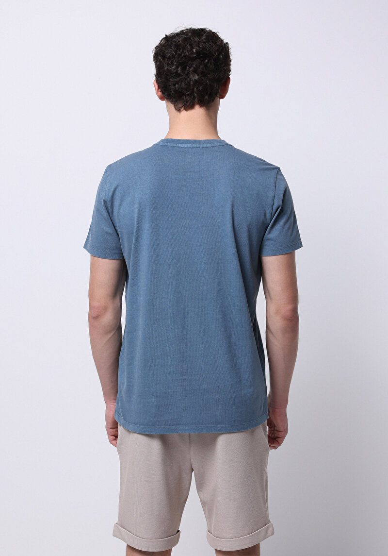 Показати інформацію про Футболка З Коротким Рукавом Чоловіча Блакитна  Cl1074148