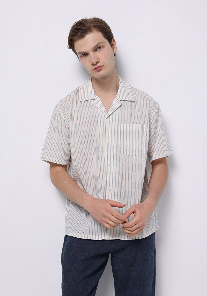 Зображення Сорочка З Коротким Рукавом Чоловіча Блакитна  Cl1074067