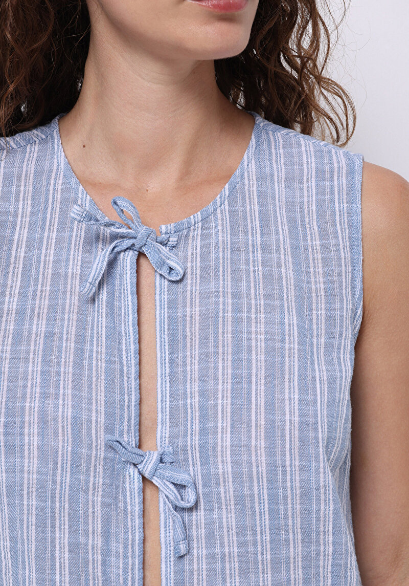 Зображення Сорочка З Коротким Рукавом Жіноча Блакитна Cl1074346