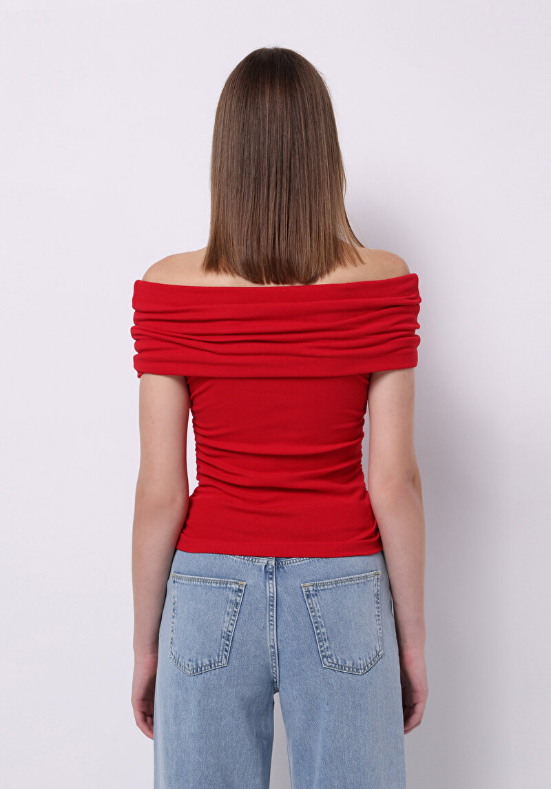 Показати інформацію про Блуза З Коротким Рукавом Жіночий Червона  Cl1074596