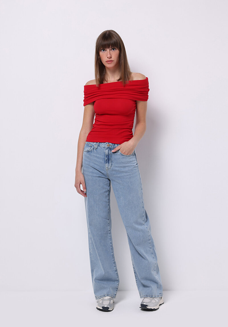 Показати інформацію про Блуза З Коротким Рукавом Жіночий Червона  Cl1074596