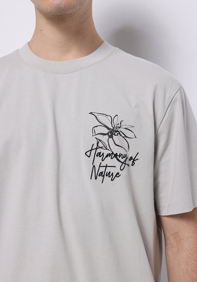 Показати інформацію про Футболка З Коротким Рукавом Чоловіча Сіра  Cl1074219