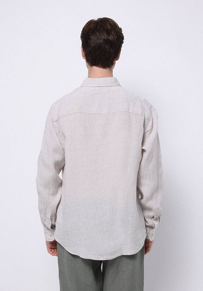 Показати інформацію про Сорочка З Довгим Рукавом Чоловіча Бежева  Cl1074493